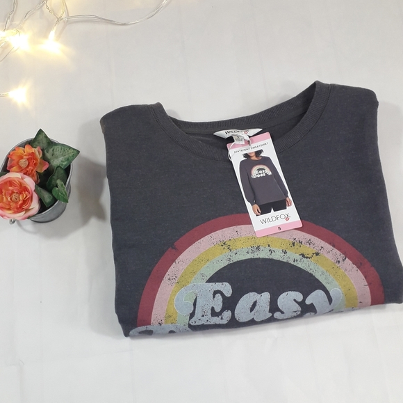 Wildfox | distressed graphic grey sweatshirt - Picture 2 of 10